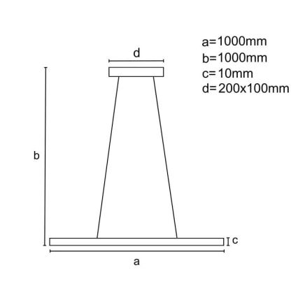 LED Prigušivi luster na sajli LED/40W/230V 3000-6500K krom + daljinski upravljač