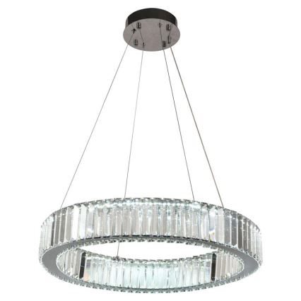 LED Prigušivi kristalni luster na sajli LED/40W/230V 3000-6500K krom + daljinski upravljač