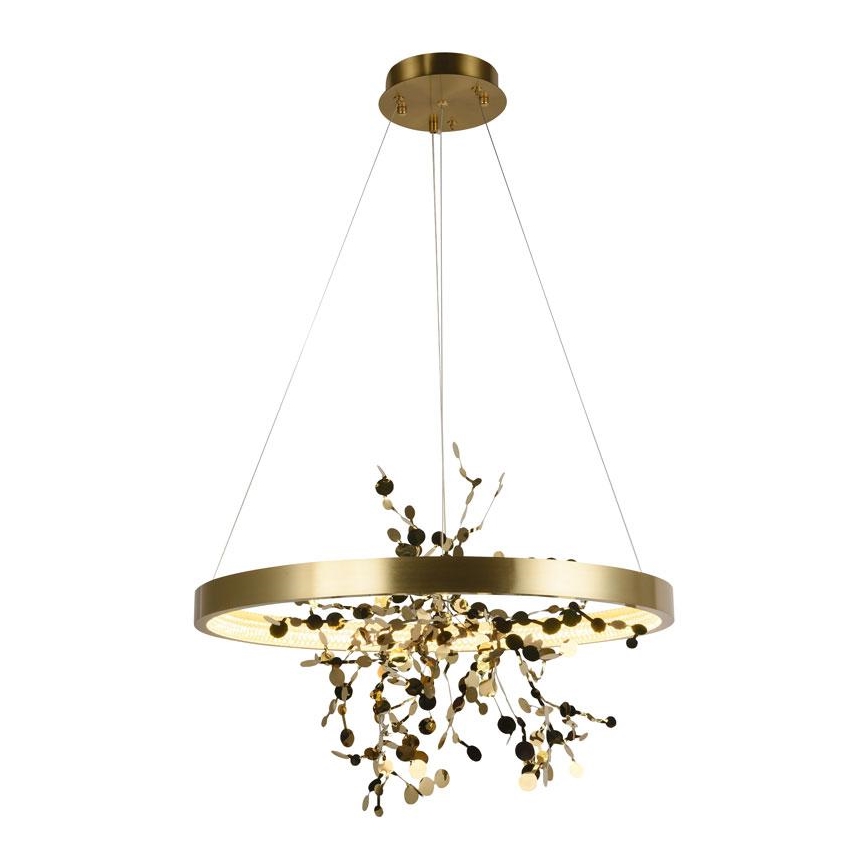 LED Prigušivi luster na sajli LED/40W/230V 3000-6500K zlatna + daljinski upravljač