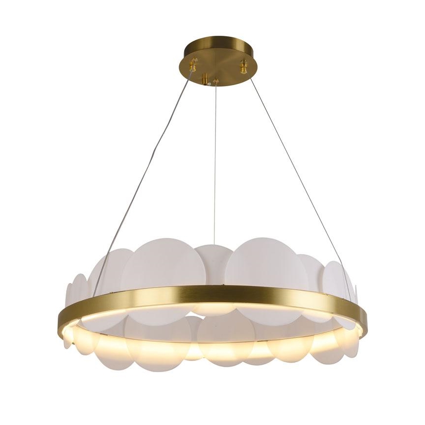 LED Prigušivi luster na sajli LED/40W/230V 3000-6500K zlatna + daljinski upravljač