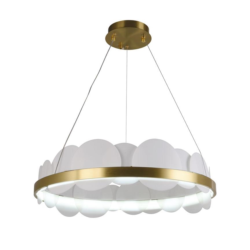 LED Prigušivi luster na sajli LED/40W/230V 3000-6500K zlatna + daljinski upravljač