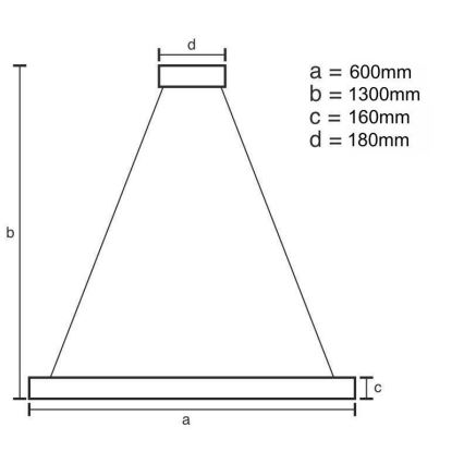 LED Prigušivi luster na sajli LED/40W/230V 3000-6500K zlatna + daljinski upravljač