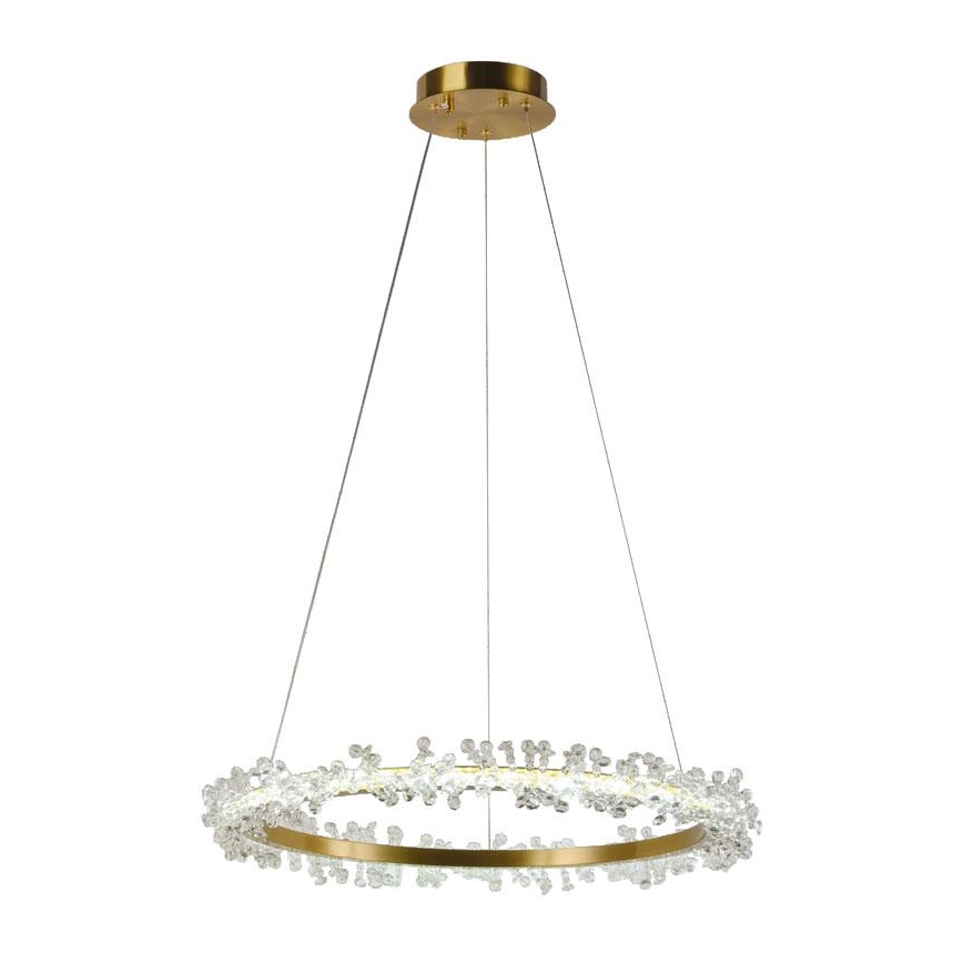 LED Prigušivi kristalni luster na sajli LED/40W/230V 3000-6500K zlatna + daljinski upravljač