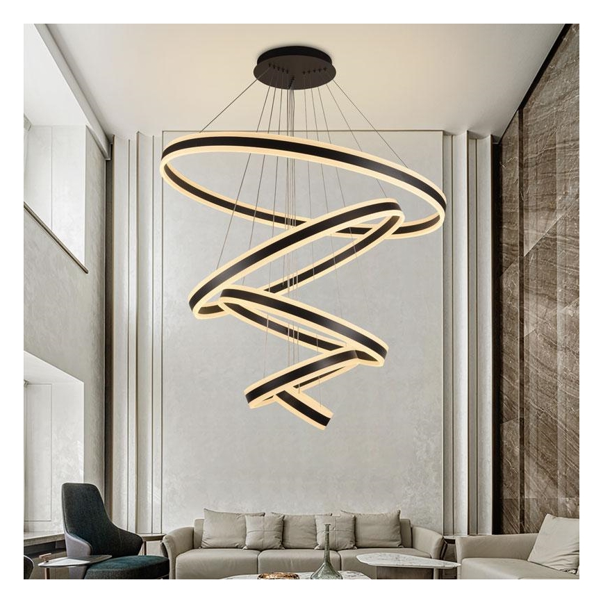 LED Prigušivi luster na sajli LED/420W/230V 3000-6500K + daljinski upravljač