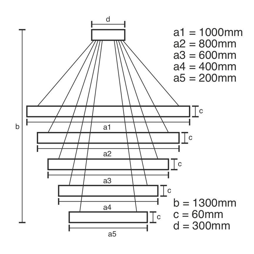 LED Prigušivi luster na sajli LED/420W/230V 3000-6500K + daljinski upravljač