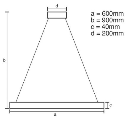 LED Prigušivi luster na sajli LED/42W/230V 3000-6500K pr. 60 cm + daljinski upravljač