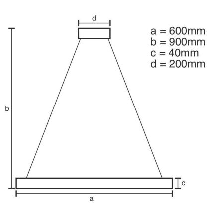 LED Prigušivi luster na sajli LED/42W/230V 3000-6500K + daljinski upravljač