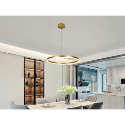 LED Prigušivi luster na sajli LED/42W/230V 3000-6500K + daljinski upravljač
