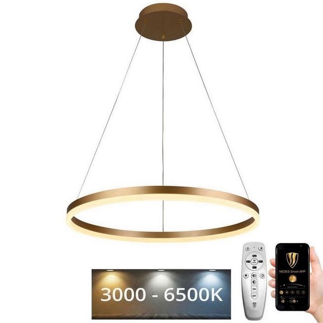 LED Prigušivi luster na sajli LED/42W/230V 3000-6500K pr. 60 cm + daljinski upravljač
