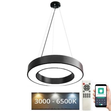 LED Prigušivi luster na sajli LED/45W/230V 3000-6500K crna + daljinski upravljač