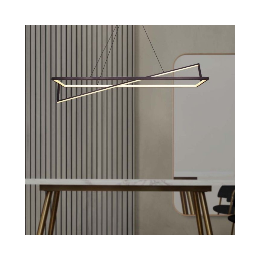 LED Prigušivi luster na sajli LED/45W/230V 3000K 114 cm crna