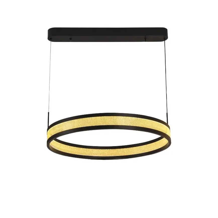 LED Prigušivi luster na sajli LED/45W/230V 3000-6500K crna + daljinski upravljač