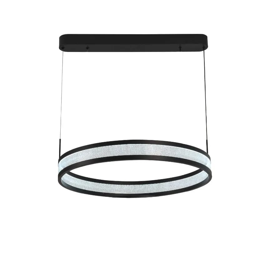 LED Prigušivi luster na sajli LED/45W/230V 3000-6500K crna + daljinski upravljač