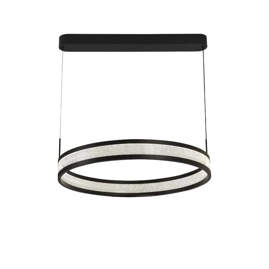 LED Prigušivi luster na sajli LED/45W/230V 3000-6500K crna + daljinski upravljač