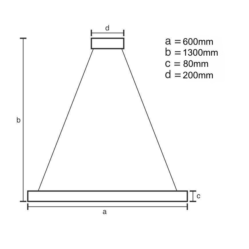 LED Prigušivi luster na sajli LED/50W/230V 3000-6500K + daljinski upravljač