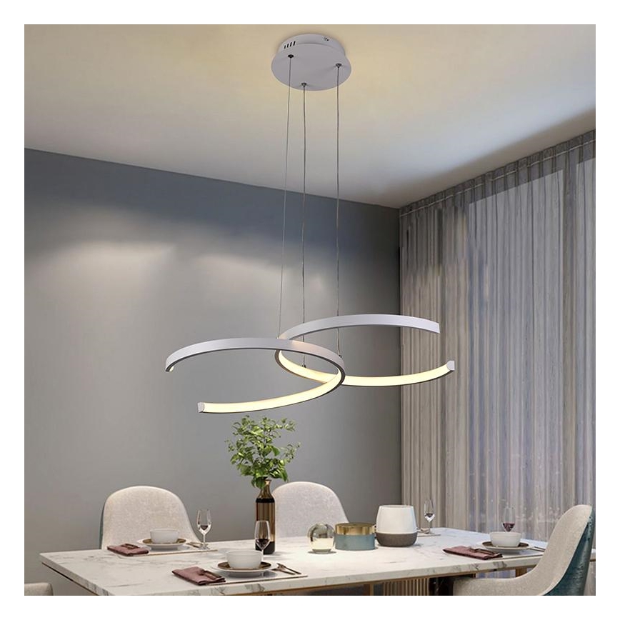 LED Prigušivi luster na sajli LED/50W/230V 3000-6500K + daljinski upravljač