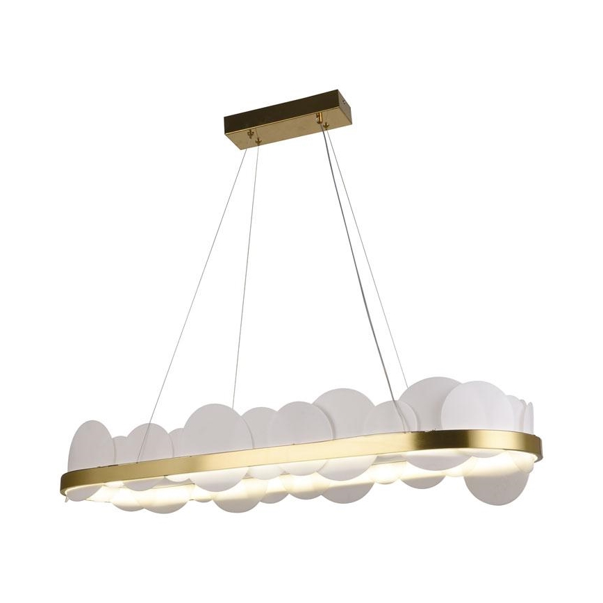 LED Prigušivi luster na sajli LED/50W/230V 3000-6500K zlatna + daljinski upravljač