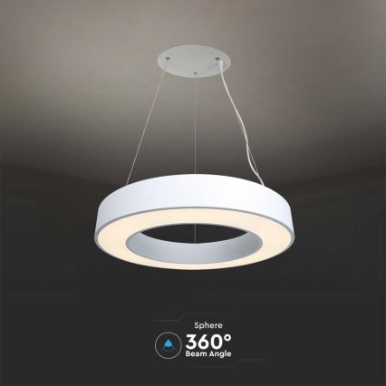 LED Prigušivi luster na sajli LED/50W/230V 4000K pr. 60 cm bijela