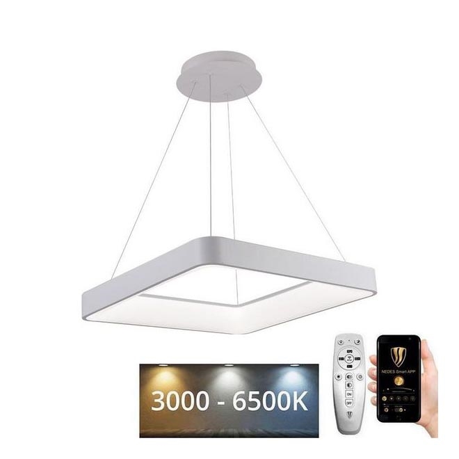 LED Prigušivi luster na sajli LED/55W/230V 3000-6500K bijela + daljinski upravljač