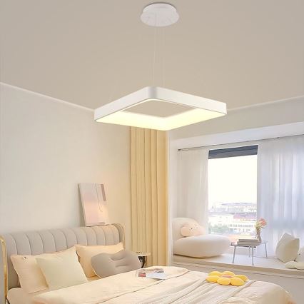 LED Prigušivi luster na sajli LED/55W/230V 3000-6500K bijela + daljinski upravljač