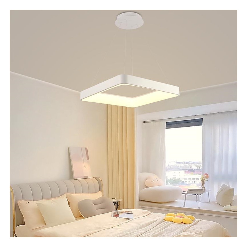 LED Prigušivi luster na sajli LED/55W/230V 3000-6500K bijela + daljinski upravljač