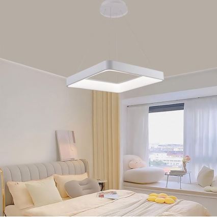 LED Prigušivi luster na sajli LED/55W/230V 3000-6500K bijela + daljinski upravljač