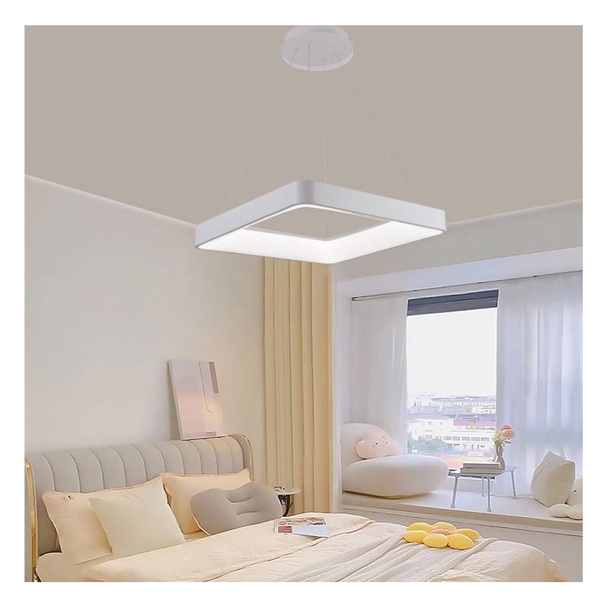 LED Prigušivi luster na sajli LED/55W/230V 3000-6500K bijela + daljinski upravljač