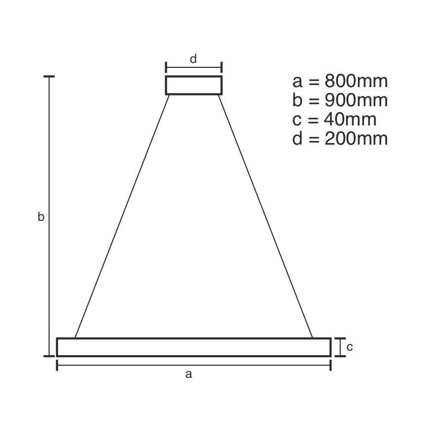 LED Prigušivi luster na sajli LED/55W/230V 3000-6500K + daljinski upravljač