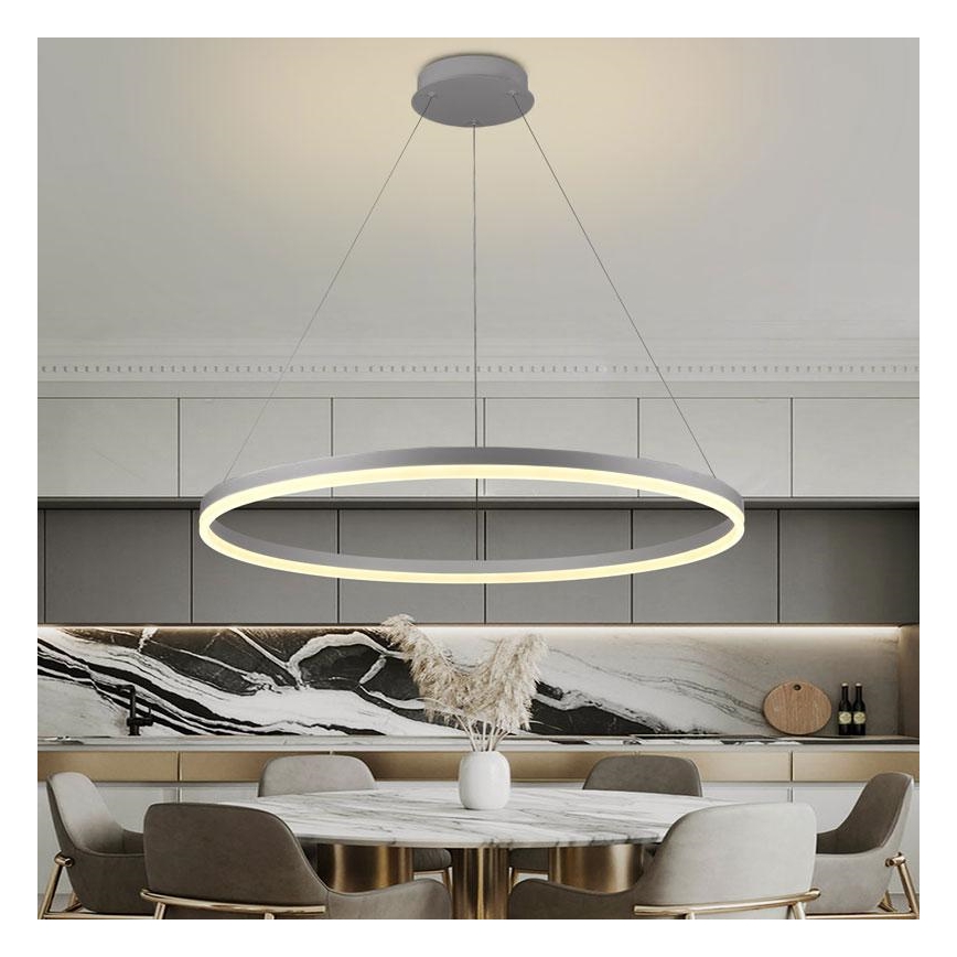 LED Prigušivi luster na sajli LED/55W/230V 3000-6500K pr. 80 cm + daljinski upravljač