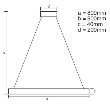 LED Prigušivi luster na sajli LED/55W/230V 3000-6500K + daljinski upravljač