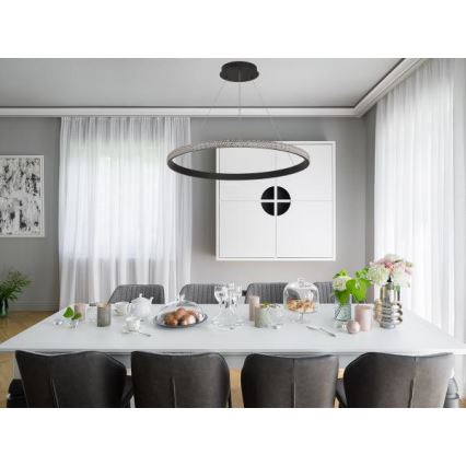 LED Prigušivi luster na sajli LED/55W/230V 3000-6500K + daljinski upravljač