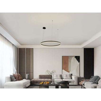 LED Prigušivi luster na sajli LED/55W/230V 3000-6500K + daljinski upravljač