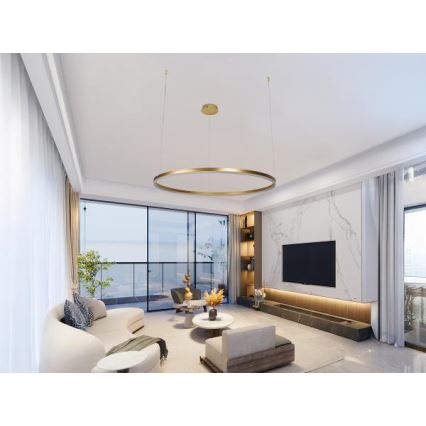 LED Prigušivi luster na sajli LED/55W/230V 3000-6500K + daljinski upravljač