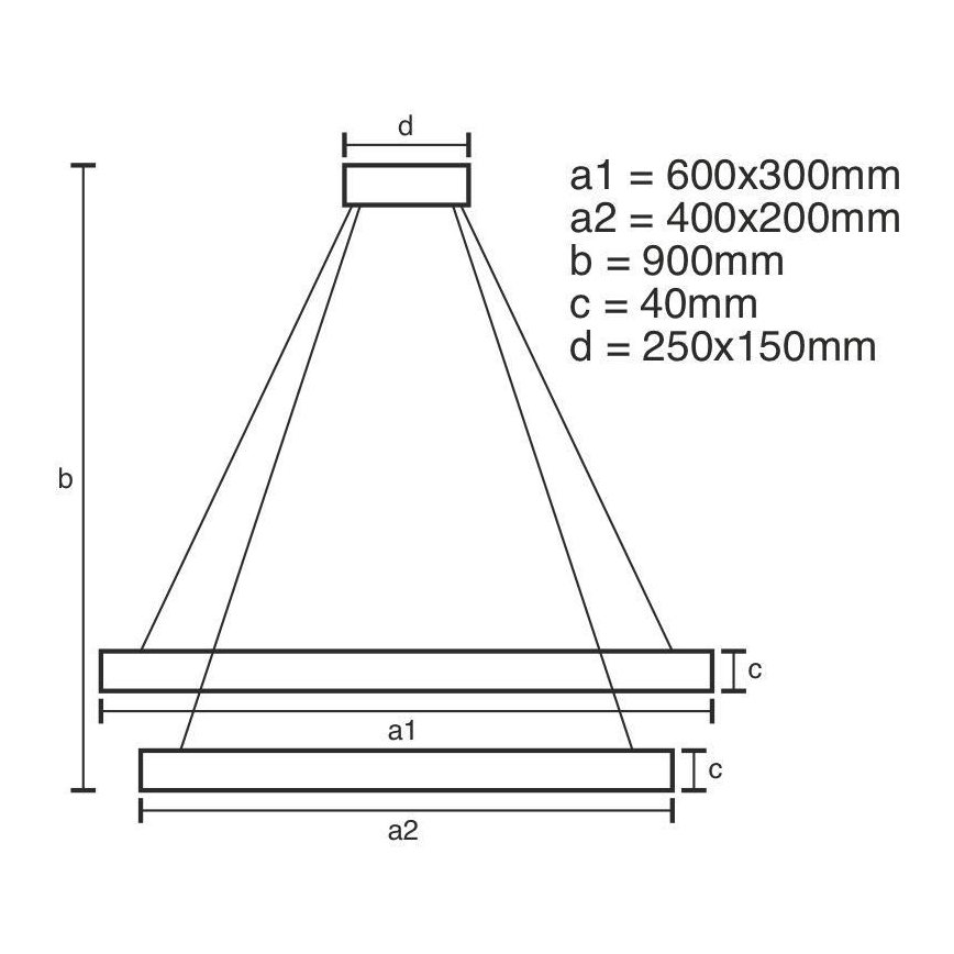 LED Prigušivi luster na sajli LED/65W/230V 3000-6500K + daljinski upravljač