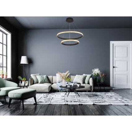 LED Prigušivi luster na sajli LED/65W/230V 3000-6500K + daljinski upravljač