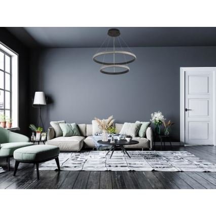 LED Prigušivi luster na sajli LED/65W/230V 3000-6500K + daljinski upravljač