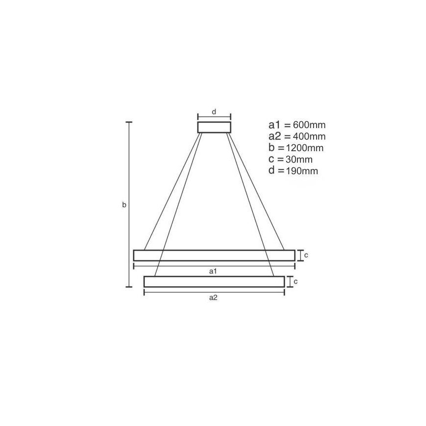 LED Prigušivi luster na sajli LED/65W/230V 3000-6500K + daljinski upravljač