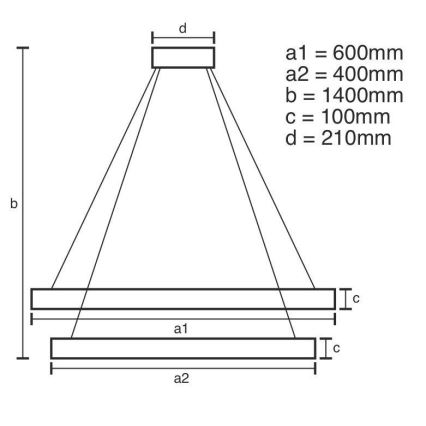 LED Prigušivi kristalni luster na sajli LED/65W/230V 3000-6500K krom + daljinski upravljač