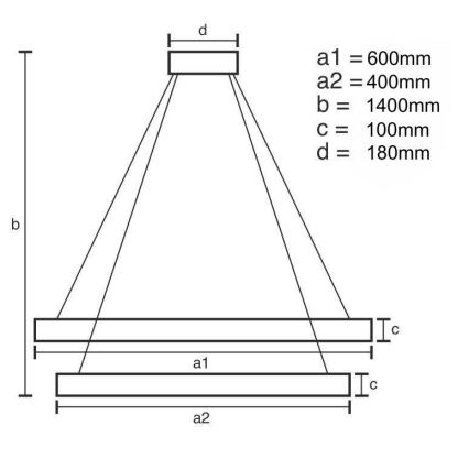 LED Prigušivi kristalni luster na sajli LED/65W/230V 3000-6500K krom + daljinski upravljač