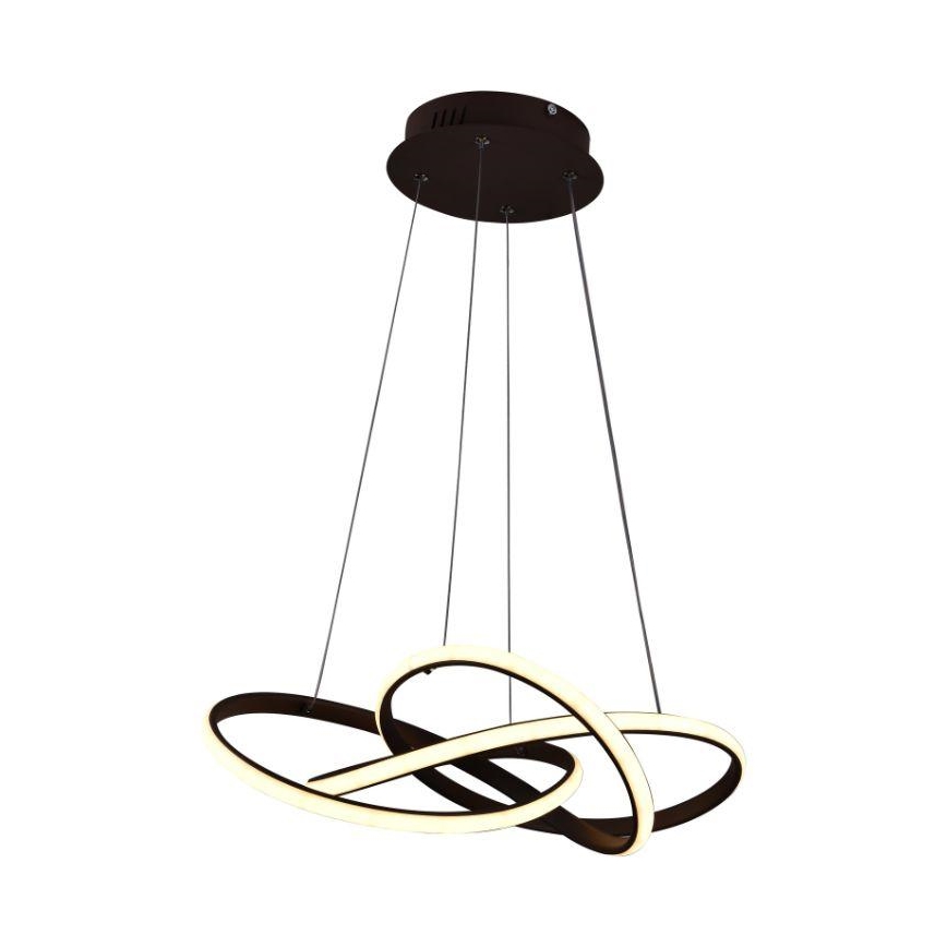 LED Prigušivi luster na sajli LED/65W/230V 3000-6500K smeđa + daljinski upravljač