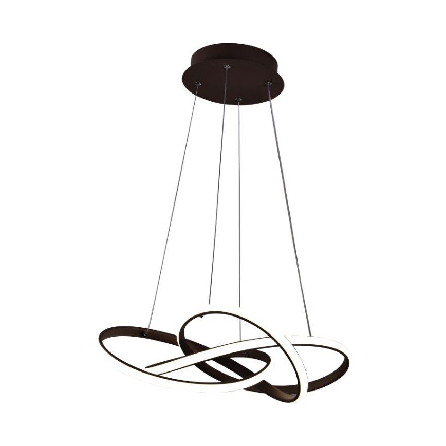 LED Prigušivi luster na sajli LED/65W/230V 3000-6500K smeđa + daljinski upravljač