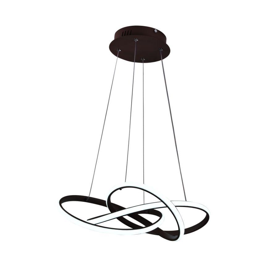LED Prigušivi luster na sajli LED/65W/230V 3000-6500K smeđa + daljinski upravljač