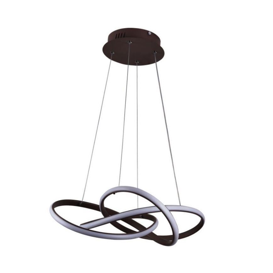 LED Prigušivi luster na sajli LED/65W/230V 3000-6500K smeđa + daljinski upravljač