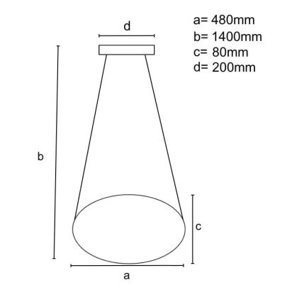 LED Prigušivi luster na sajli LED/65W/230V 3000-6500K smeđa + daljinski upravljač