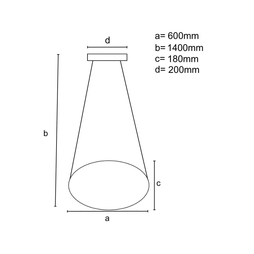 LED Prigušivi luster na sajli LED/70W/230V 3000-6500K pr. 60 cm bijela + daljinski upravljač