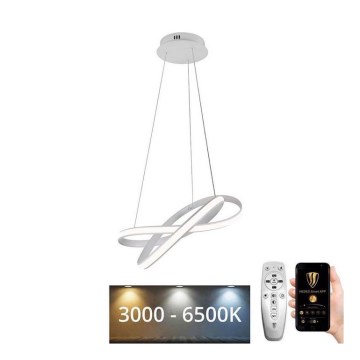 LED Prigušivi luster na sajli LED/70W/230V 3000-6500K bijela + daljinski upravljač
