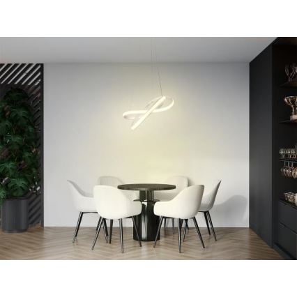 LED Prigušivi luster na sajli LED/70W/230V 3000-6500K bijela + daljinski upravljač