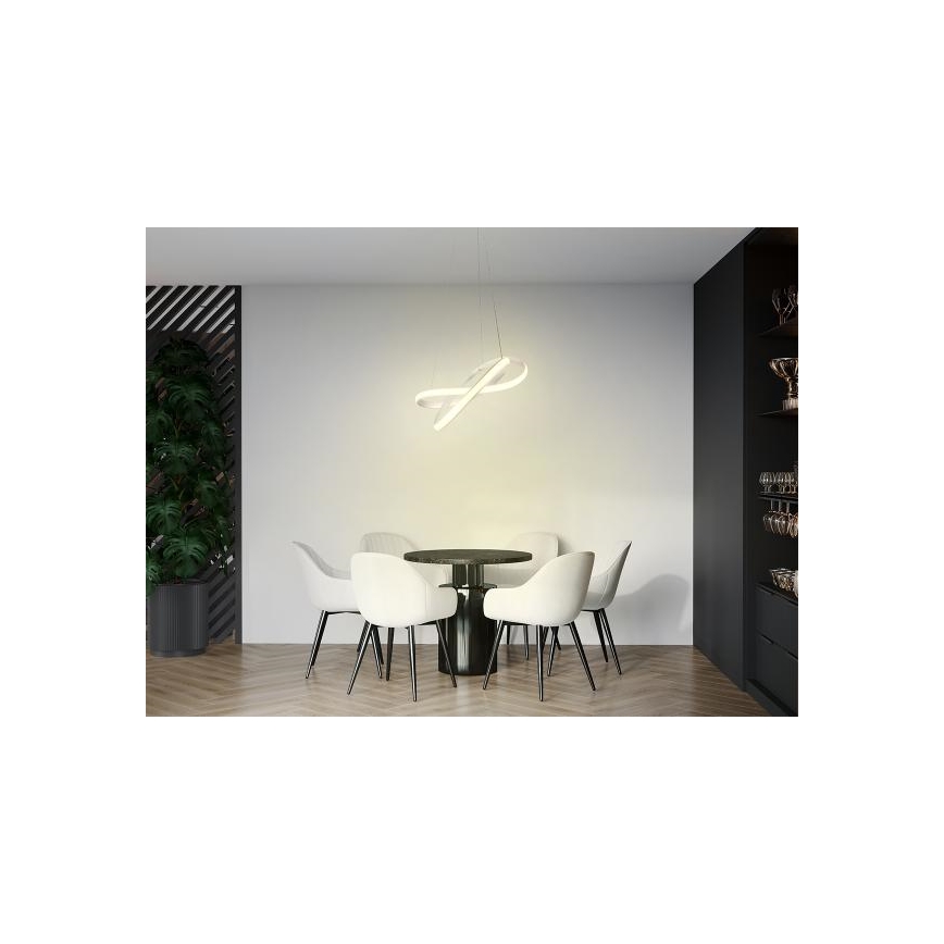 LED Prigušivi luster na sajli LED/70W/230V 3000-6500K bijela + daljinski upravljač