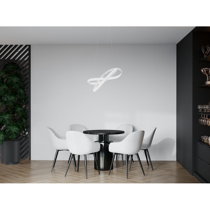LED Prigušivi luster na sajli LED/70W/230V 3000-6500K bijela + daljinski upravljač