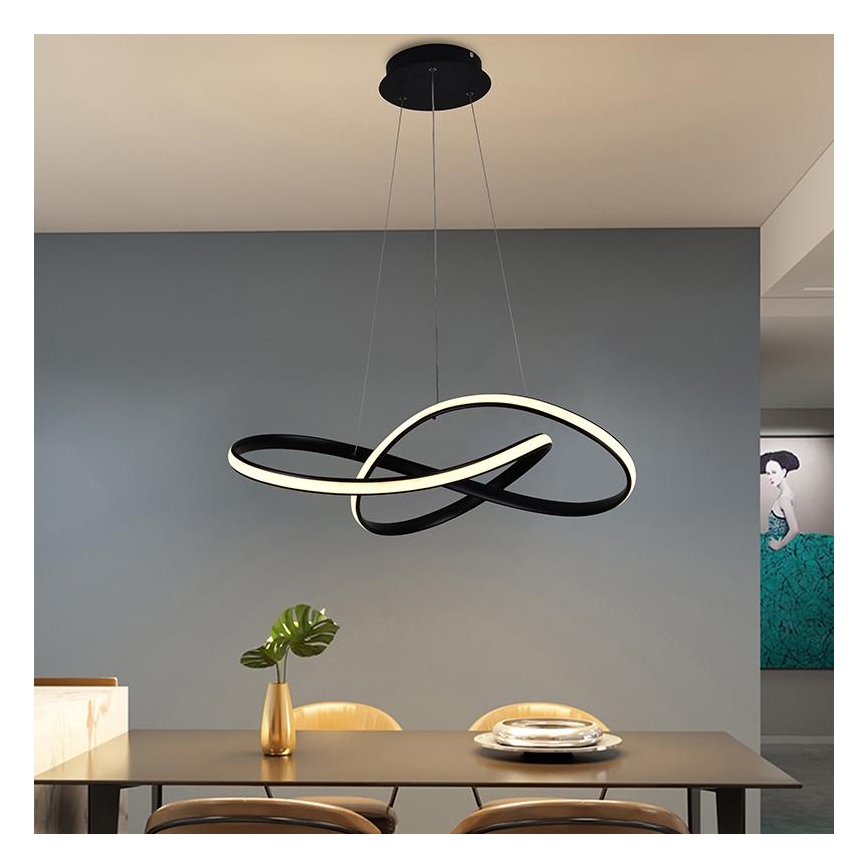 LED Prigušivi luster na sajli LED/70W/230V 3000-6500K pr. 55 cm + daljinski upravljač